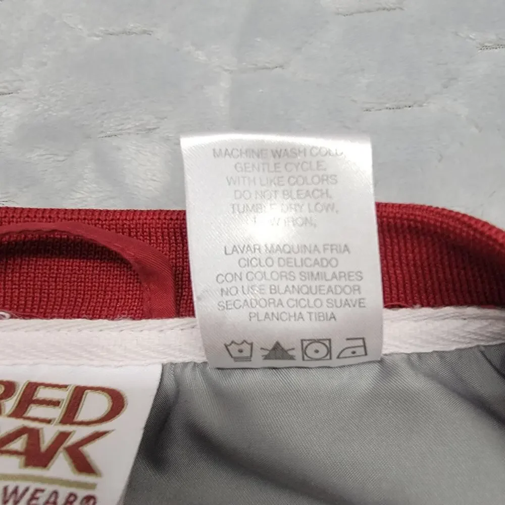 Vintage Red Oak Oklahoma Sooners Golf Wind Vest Pullover Mens XL Crimson
